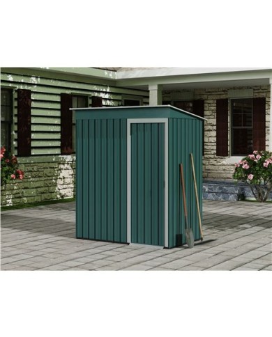 CASETA DE METAL | PUERTAS CORREDERAS 91X151X182CM (1.37M2) VERDE SUNGARDEN