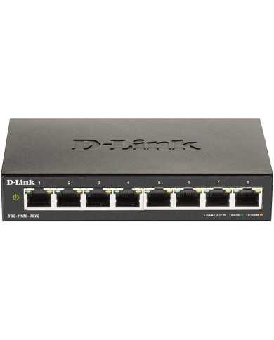SWITCH D-LINK GIGABIT 8 PUERTOS + POE DGS-1100-08P