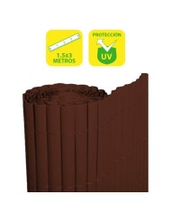 CAÑIZO PLÁSTICO DOBLE CARA 1.5X3 METROS MARRON OSCURO SUNGARDEN