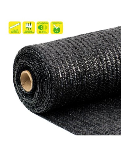MALLA DE SOMBREO NEGRA 1.5X10 METROS SUNGARDEN