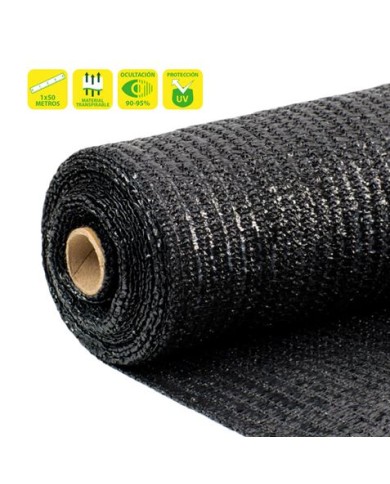 MALLA DE SOMBREO NEGRA 1X50 METROS SUNGARDEN