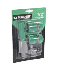 SET 4 ACOPLES PARA MANGUERA 1/2 MADER