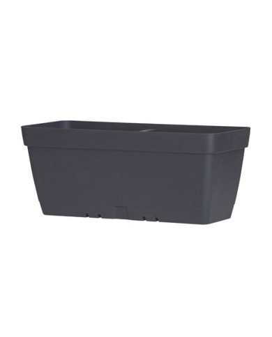 MACETA RECTANGULAR 40CM ANTRACITA CON DEPOSITO DE AGUA ARTPLAST