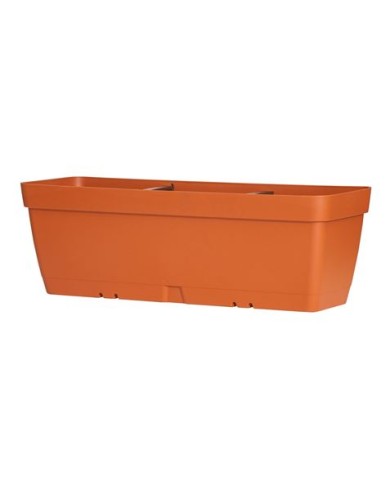 MACETA RECTANGULAR 60CM TERRACOTA CON DEPOSITO DE AGUA ARTPLAST