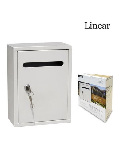 BUZON DE ACERO MODELO LINEAR BLANCO