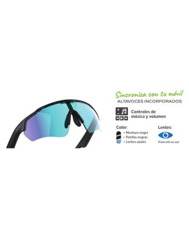 GAFAS DEPORTIVAS BLUETOOTH CON AUDIO-X Y APP TRADUCCION SIMUL GB-7707 GEN-X