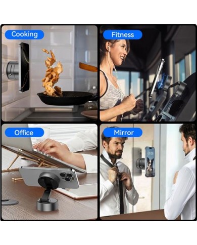 SOPORTE COCHE SMARTPHONE POR VACIO /MAGNETICO C170 BLANCO XO