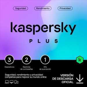 ANTIVIRUS KASPERSKY PLUS 1YEAR 3L PC/MAC/ANDROID/IOS L.ELECTRONICA