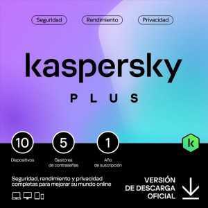 ANTIVIRUS KASPERSKY PLUS 1YEAR 10L PC/MAC/ANDROID/IOS L.ELECTRONICA