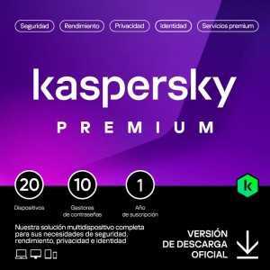 ANTIVIRUS KASPERSKY PREMIUM 1YEAR 20L PC/MAC/ANDROID/IOS L.ELECTRONICA