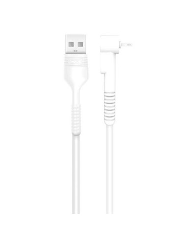 CABLE NB100 ANTI ROTURA ACODADO MICRO USB A USB BLANCO 1 METRO XO