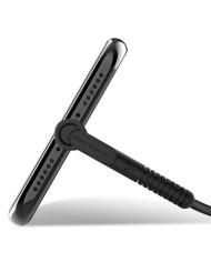 CABLE NB100 ANTI ROTURA ACODADO MICRO USB A USB BLANCO 1 METRO XO