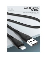 CABLE NB146 CARGA RAPIDA SILICONA USB - MICRO USB | 2.4A | 1 MTR | NEGRO XO