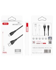 CABLE NB146 CARGA RAPIDA SILICONA USB - MICRO USB | 2.4A | 1 MTR | NEGRO XO