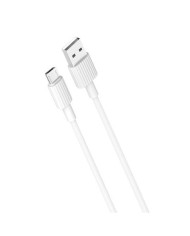CABLE NB156 SILICONA USB - MICRO USB | 2.4A | 1 MTR | BLANCO XO