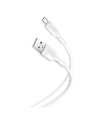 CABLE NB212 SILICONA USB - MICRO USB | 2.1A | 1 MTR | BLANCO XO