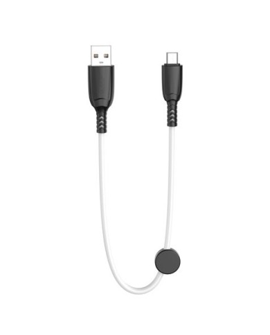 CABLE NB247 CARGA RAPIDA USB - MICRO USB | 6A | 25CM CON CLIP | BLANCO XO