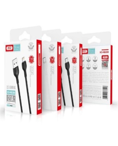 CABLE 2.1A USB A TIPOC 1 METRO NEGRO NB200 XO