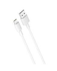CABLE NB156 SILICONA USB - TIPO C | 2.4A | 1 MTR | BLANCO XO
