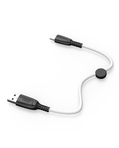 CABLE NB247 CARGA RAPIDA USB - TIPO C | 6A | 25CM CON CLIP | BLANCO XO