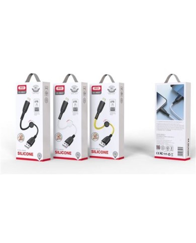 CABLE NB247 CARGA RAPIDA USB - TIPO C | 6A | 25CM CON CLIP | NEGRO XO