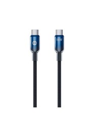 CABLE NYLON TRENZADO TIPO C TIPOC HASTA 100W 1 METRO NEGRO FOREVER