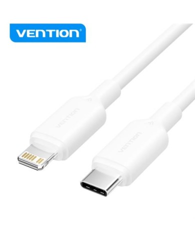 CABLE USB C A LIGHTNING | 3A | 1MTR BLANCO VENTION