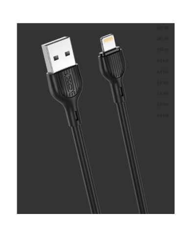 CABLE 2.1A USB A LIGTHNING 1 METRO NEGRO NB200 XO