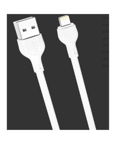 CABLE 2.1A USB A LIGTHNING 2 METROS BLANCO NB200 XO