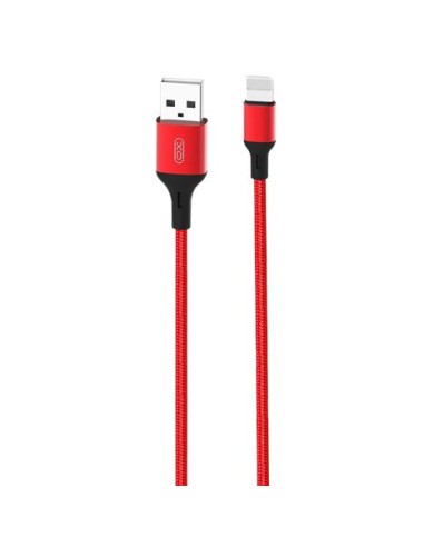 CABLE NB143 CORDON USB - LIGHTNING | 2.4A | 2 MTR | ROJO XO