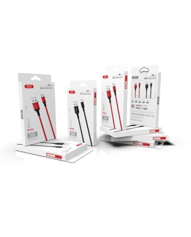 CABLE NB143 CORDON USB - LIGHTNING | 2.4A | 2 MTR | ROJO XO