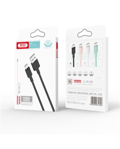 CABLE NB156 SILICONA USB - LIGHTNING | 2.4A | 1 MTR | BLANCO XO