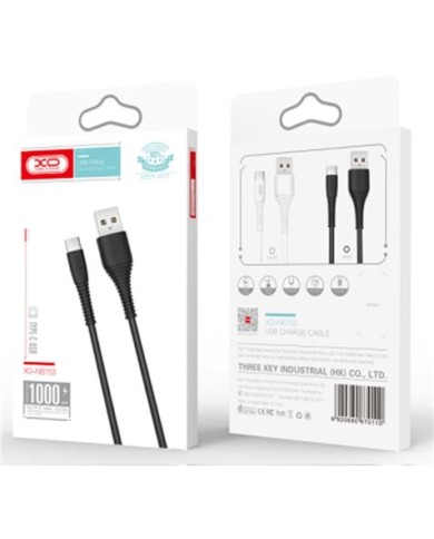 CABLE NB156 SILICONA USB - LIGHTNING | 2.4A | 1 MTR | NEGRO XO