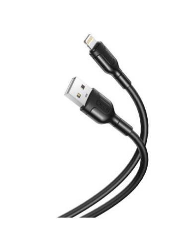 CABLE NB212 SILICONA USB - LIGHTNING | 2.1A | 1 MTR | NEGRO XO