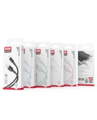 CABLE NB212 SILICONA USB - LIGHTNING | 2.1A | 1 MTR | NEGRO XO