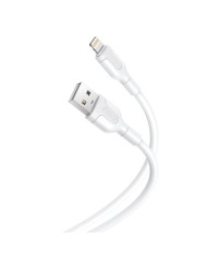 CABLE NB212 SILICONA USB - LIIGHTNING | 2.1A | 1 MTR | BLANCO XO