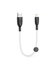 CABLE NB247 CARGA RAPIDA USB - LIGHTNING | 6A | 25CM CON CLIP | BLANCO XO