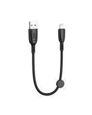 CABLE NB247 CARGA RAPIDA USB - LIGHTNING | 6A | 25CM CON CLIP | NEGRO XO