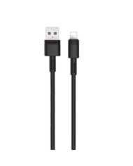 CABLE NBQ166 CARGA RAPIDA USB - LIGHTNING | 5A | 1 METRO | NEGRO XO