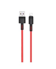 CABLE NBQ166 CARGA RAPIDA USB - LIGHTNING | 5A | 1 METRO | ROJO XO