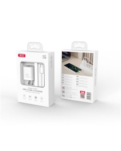 CARGADOR USB 20W 1X USB-A Y 1X USB-C L147 XO