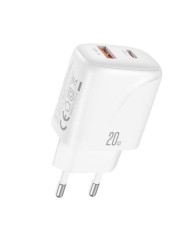 CARGADOR USB+USB-C 20W L158 BLANCO XO