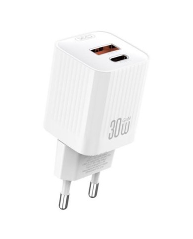 CARGADOR USB+USB-C 30W L149 BLANCO XO