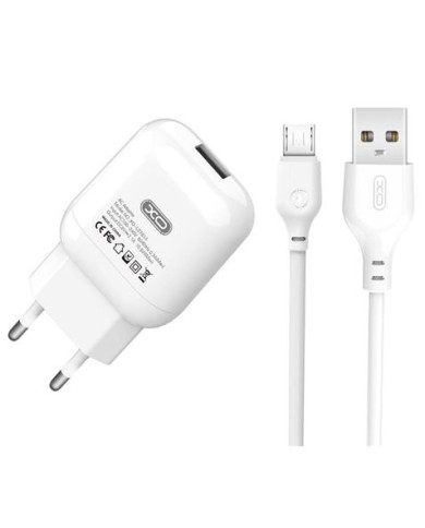 PACK CARGADOR CORRIENTE L37 2.1A + CABLE MICRO USB XO