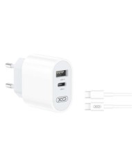 CARGADOR DE CORRIENTE L97 TIPO C + USB + CABLE TIPO C XO