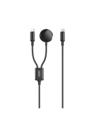 CABLE 2 EN 1 60W TIPO C + CABLE CARGA MAGNETICA APPLE WATCH NEGRO XO