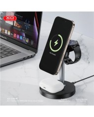 CARGADOR INALAMBRICO MAGNETICO 3 EN 1 CX038 NEGRO XO