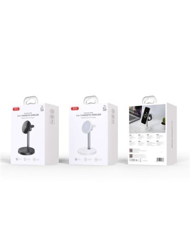 CARGADOR INALAMBRICO MAGNETICO 3 EN 1 CX038 NEGRO XO