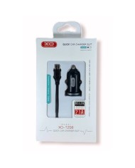 PACK CARGADOR MECHERO TZ08 2.1A + CABLE TIPO MICRO USB NEGRO XO