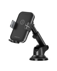 SOPORTE COCHE AUTO CIERRE + BASE DE CARGA INALAMBRICA 15W WX027 XO